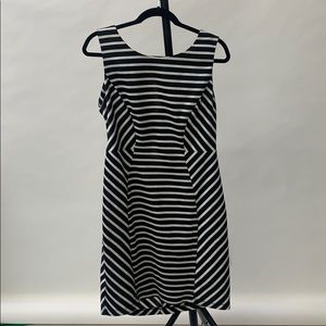 Bisou Bisou black & white striped dress